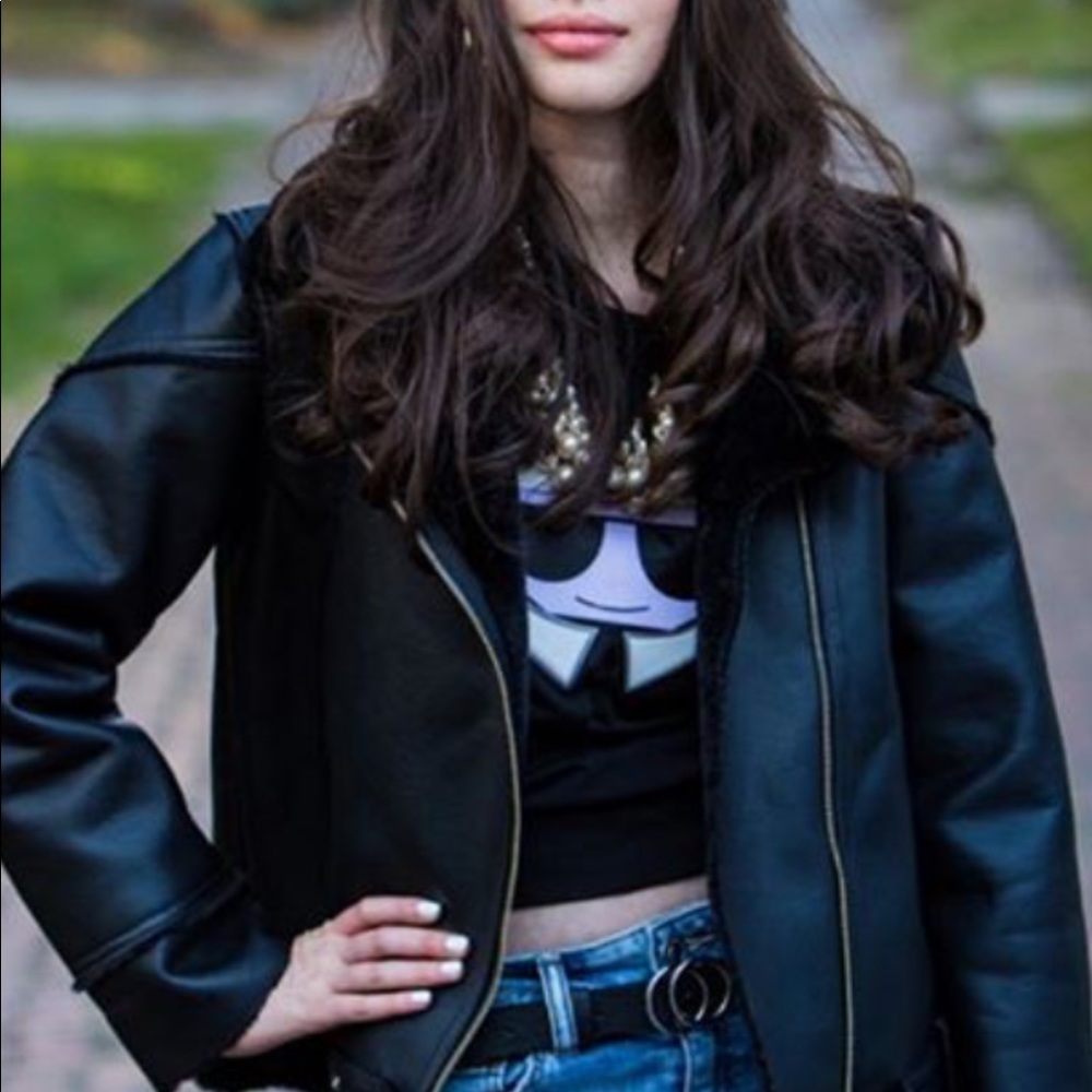 Gap Faux Leather Biker Jacket